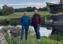 Cllr Chris Evans and Cllr James Elson at the site of Llanerch Bridge.