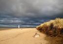 A stormy sky over Talacre, by Cathie Langton.