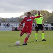 Action from Bala Town's Welsh Cup final versus The New Saints. Picture: Bala Town FC