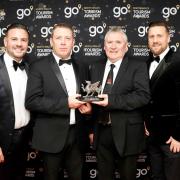 Go Attraction of the Year sponsored by SF Parks was won by Llangollen Railway, from left, Jonathan Seldon,of the sponsors, Tom Taylor, General Manager of the Railway, Phil Coles, Chairman, and Oliver Seldon.