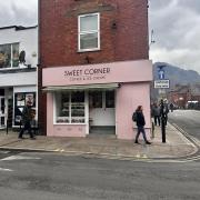'Sweet Corner' Coffee and Ice cream business on Castle Street, Llangollen