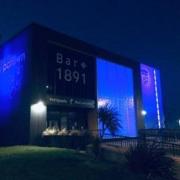 Several buildings in Denbighshire were lit up blue for Prostate Cancer