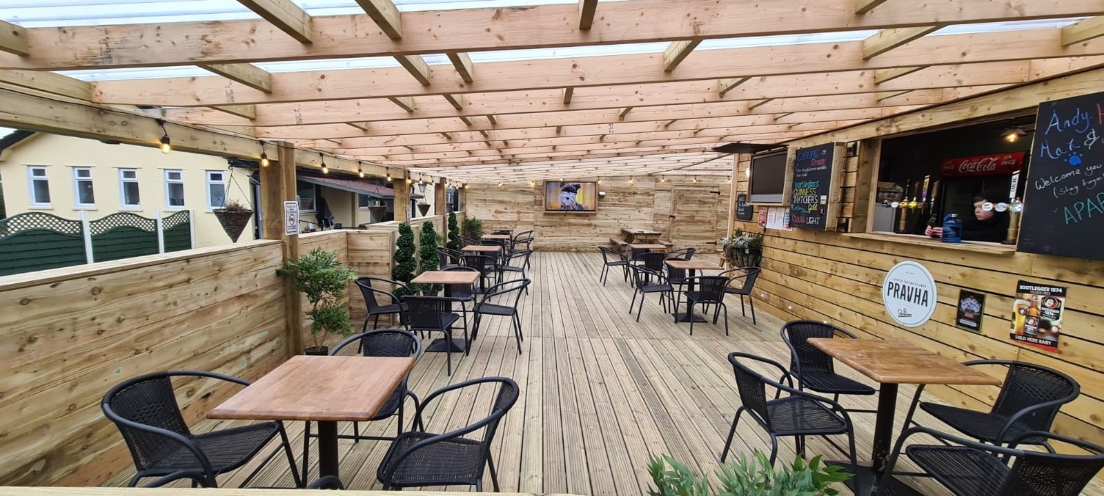 The new outside area at the Burntwood in Drury