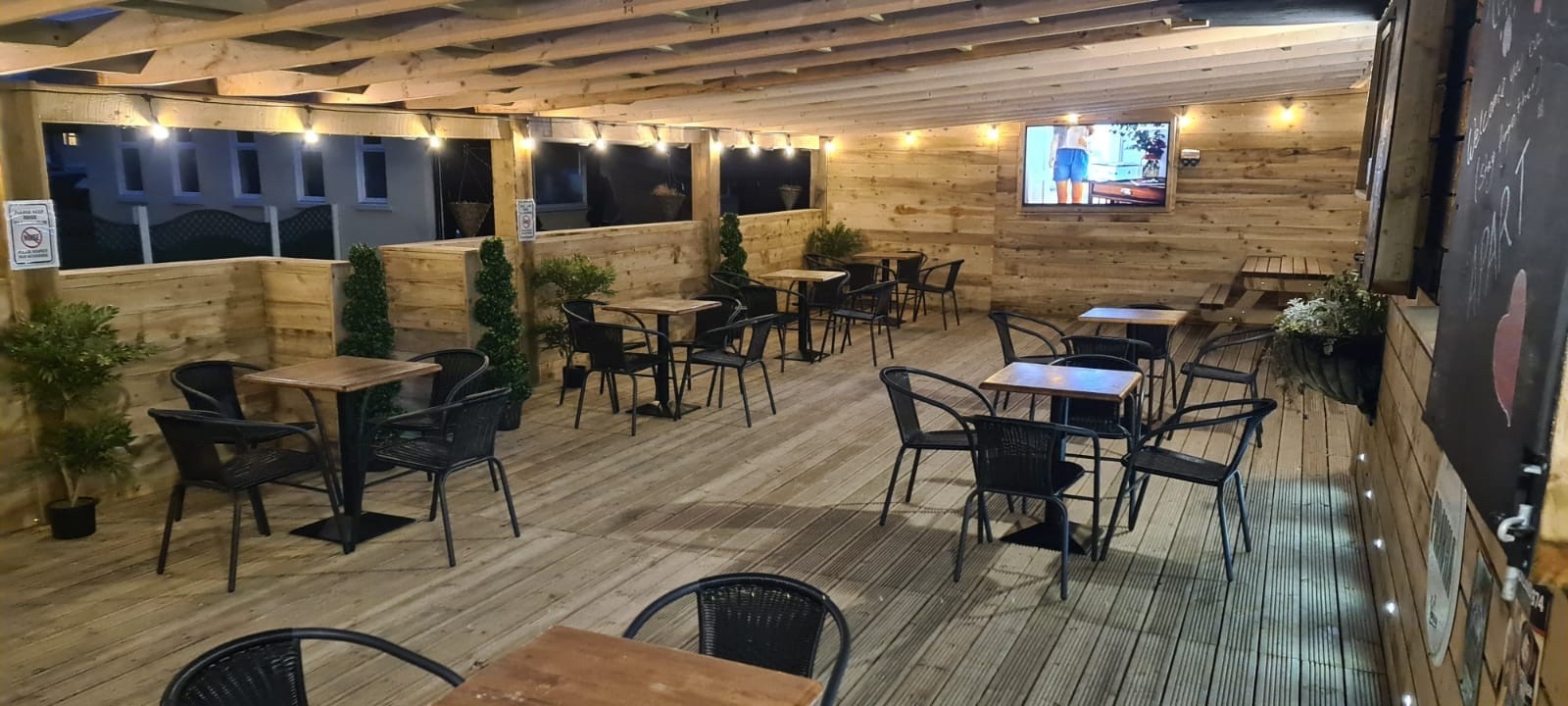 The new outside area at the Burntwood in Drury