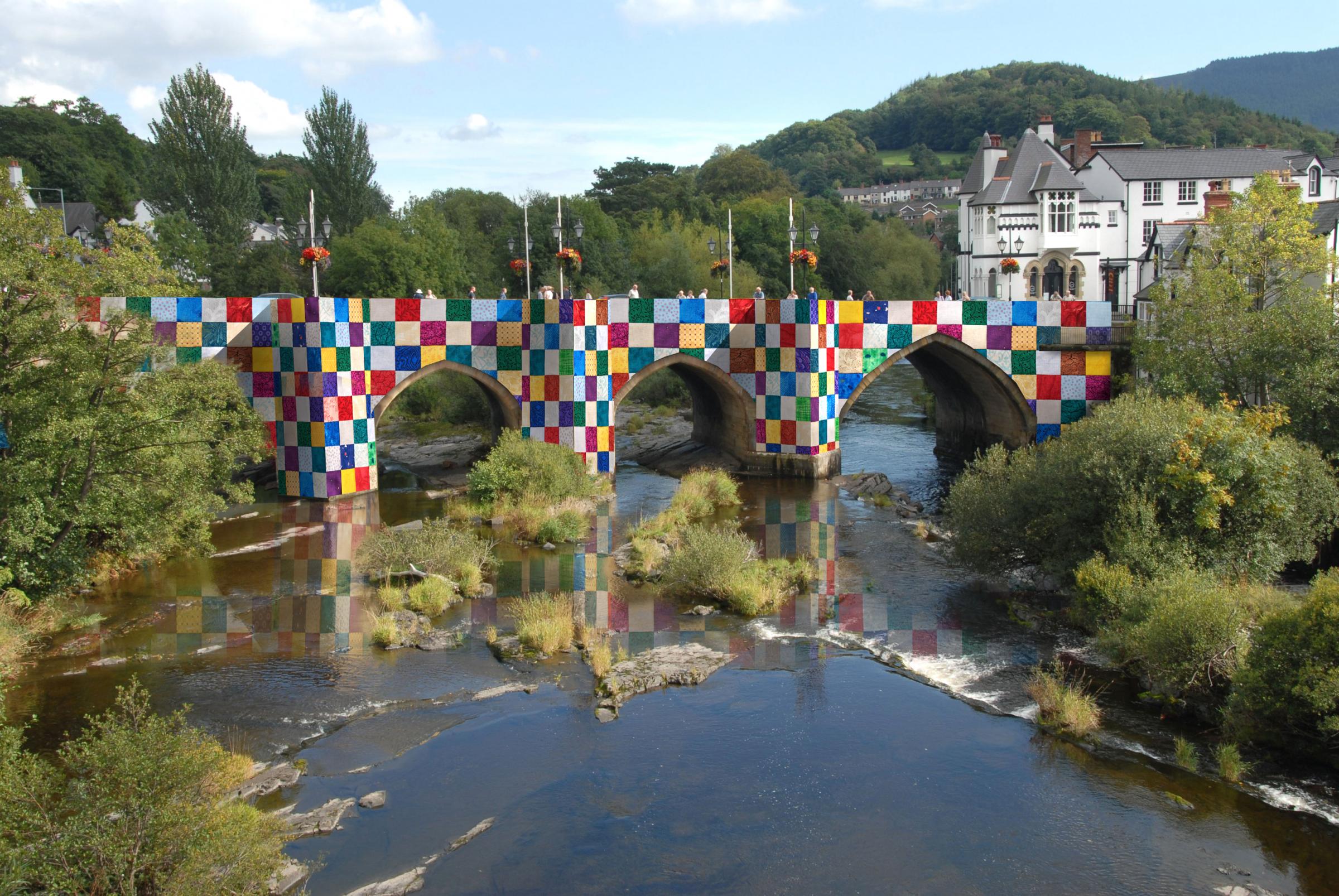 Mock-up of Llangollen Bridge artwork by artist Luke Jerram.