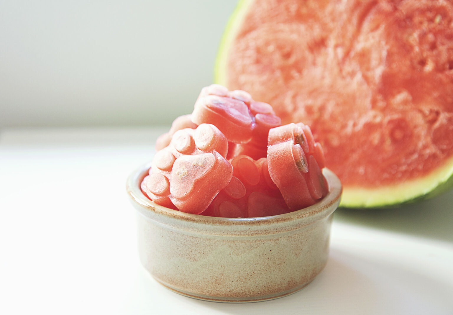 Watermelon ice lolly.