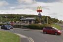 Plans have been submitted for a drive thru KFC and Starbucks next to McDonald\'s off the A55 near Holywell. Source: Google