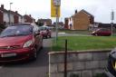 Pavement parking in Connah's Quay.