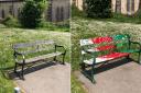 The bench before and after Chloé's new design