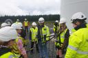 More than 100 students from Ysgol Dyffryn Conwy toured RWE’s Clocaenog Wind Farm.