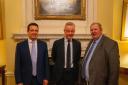 (L-R) James Davies MP, Michael Gove MP, and Emyr Morris.