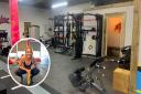 Jemma Stubbington (inset) and a look inside the new Llangollen gym.