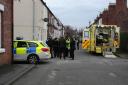 Emergency services attend the scene at Cestrian Street, Connah's Quay. Picture: Geoff Abbott
