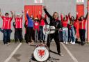 A scene from 'The Red Wall of Cymru' official video. Picture: FAW