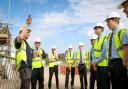 Brenig Construction showing Denbigh High School pupils the Llwyn Eirin site in 2022