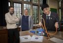 Myddelton College student Coby Chan who took part in the Chemistry Olympiad pictured with Chemistry teacher Martin Galvin and Head of Science Lesley Corner. Picture: Mandy Jones Photography