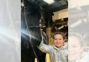 Mabli secured the starring role in the Lloyds Banking advert! The 10-year-old is pictured with the famous Lloyds Banking black horse.
