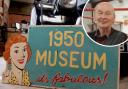 1950 Museum in Denbigh sign and inset, Sparrow Harrison