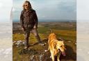Mike Peters with family dog Ziggy
