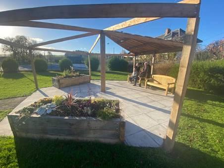 The newly completed sensory garden located in Lower Park, Denbigh