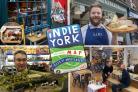 Indie York has produced its sixth edition free map showcasing independent businesses in and around York, including (clockwise, from top left) the Hairy Fig, Love Cheese, Cycle Heaven and Monk Bar Model Shop.