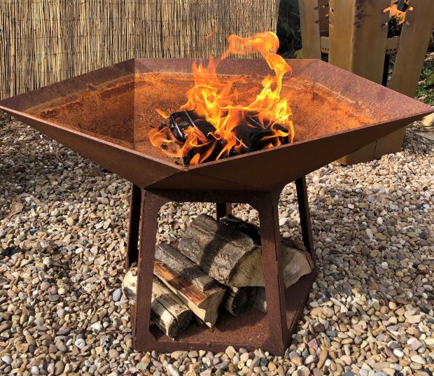 Denbighshire Free Press: Personalised Steel Star Firepit. Credit: Not On The High Street
