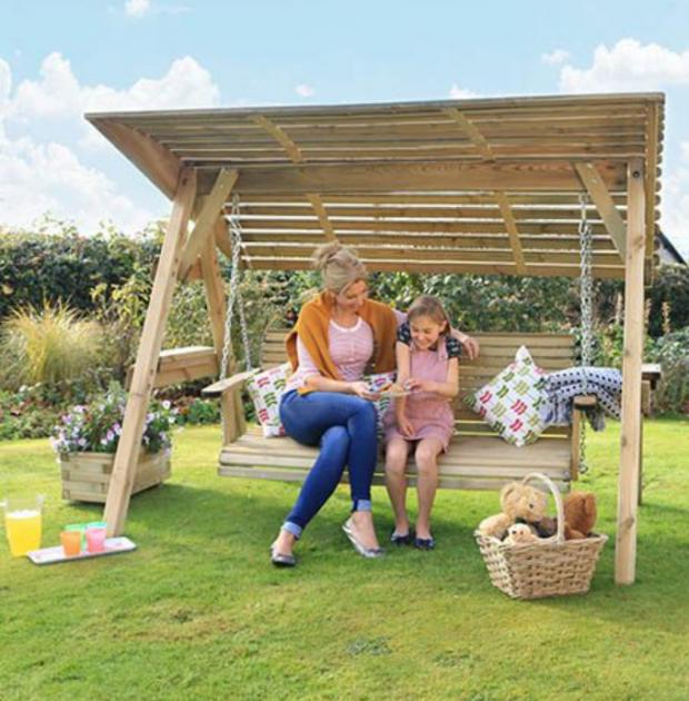 Denbighshire Free Press: Miami 3 Seater Swing Seat with Cushion. Credit: You Garden