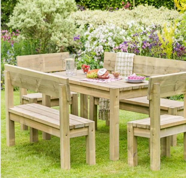 Denbighshire Free Press: Philippa Table & Bench Set. Credit: You Garden