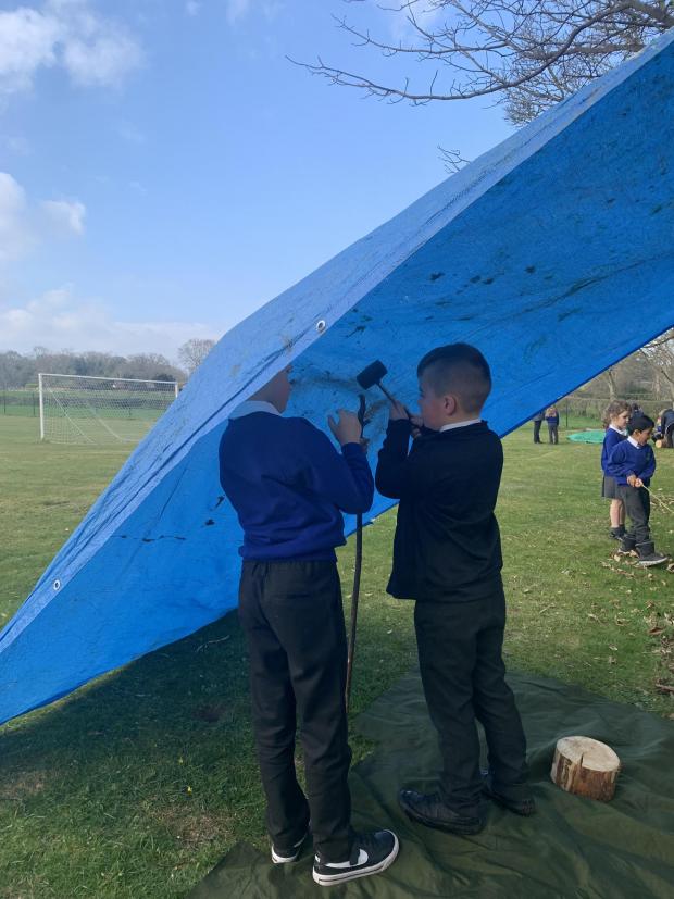 Denbighshire Free Press: Pupils at Ysgol Cefn Meiriadog have spent the week outdoors as part of Wales Outdoor Learning Week.