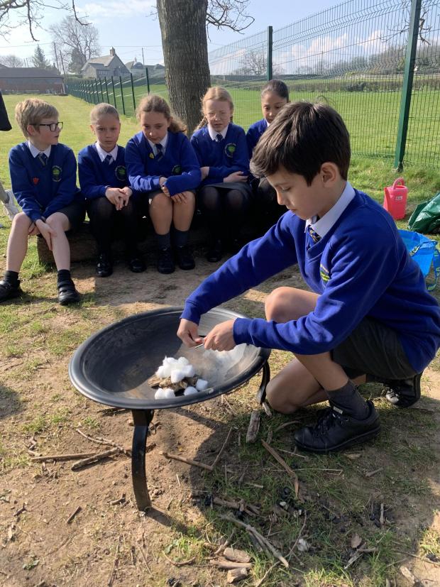 Denbighshire Free Press: Pupils at Ysgol Cefn Meiriadog have spent the week outdoors as part of Wales Outdoor Learning Week.