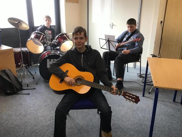 Denbighshire Free Press: Ysgol Brondyffryn's Park Street students enjoying their music lessons