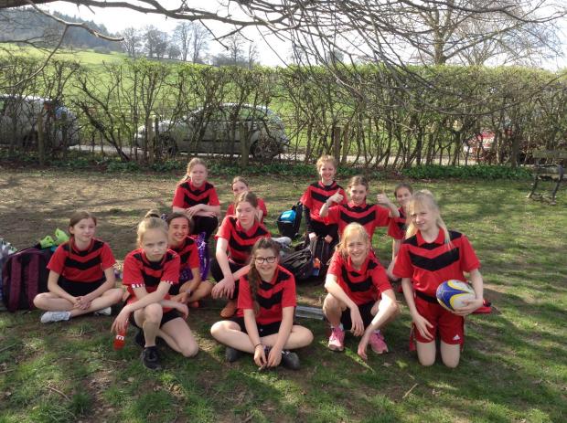 Denbighshire Free Press: Ysgol Frongoch's girls rugby team