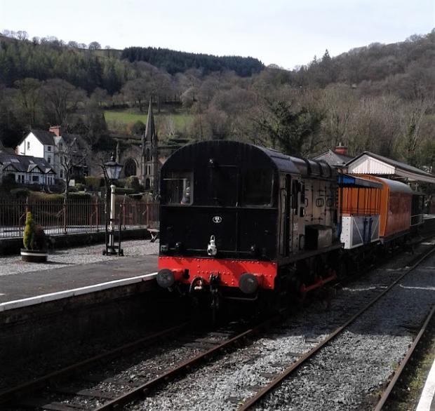 Denbighshire Free Press: The Class 08 diesel-electric engine number 13625 being used for Driver-for-a-Fiver. Picture: Jeanette Robinson.