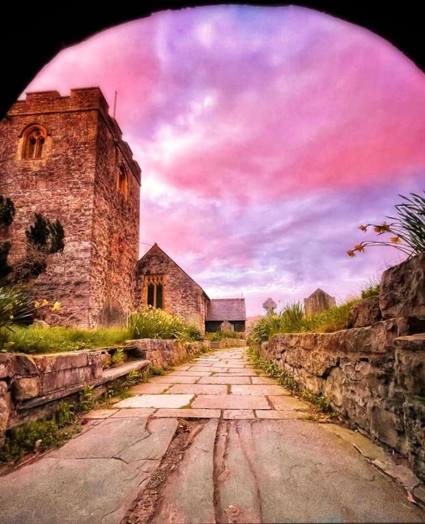 Denbighshire Free Press: Sunset at Saint Mwrog and St Mary’s Church, Llanfwrog, by Ruth Davies