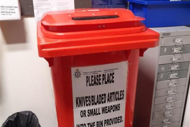 'Knife bins' are now in place at various locations across North Wales.