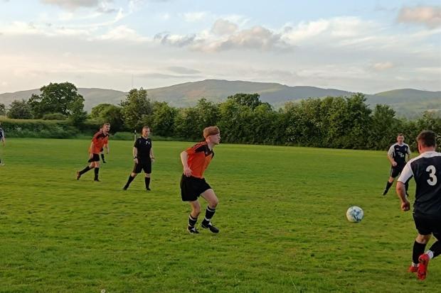 Action from Llangynhafal's 4-3 win over Caerwys. Picture: Shaun Davies