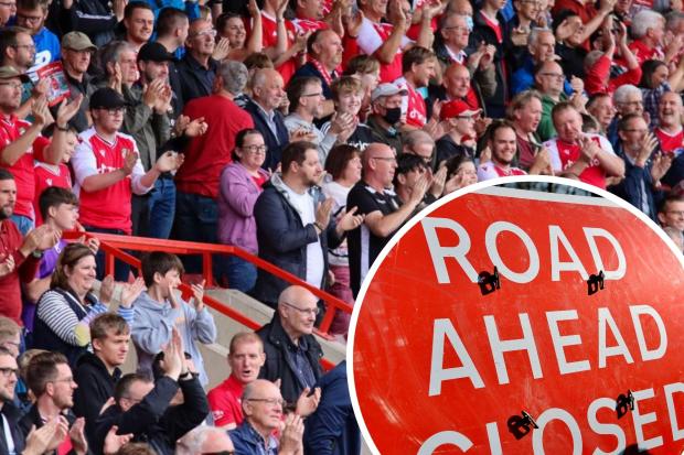 Wrexham AFC fans may encounter problems on the M6 this weekend.