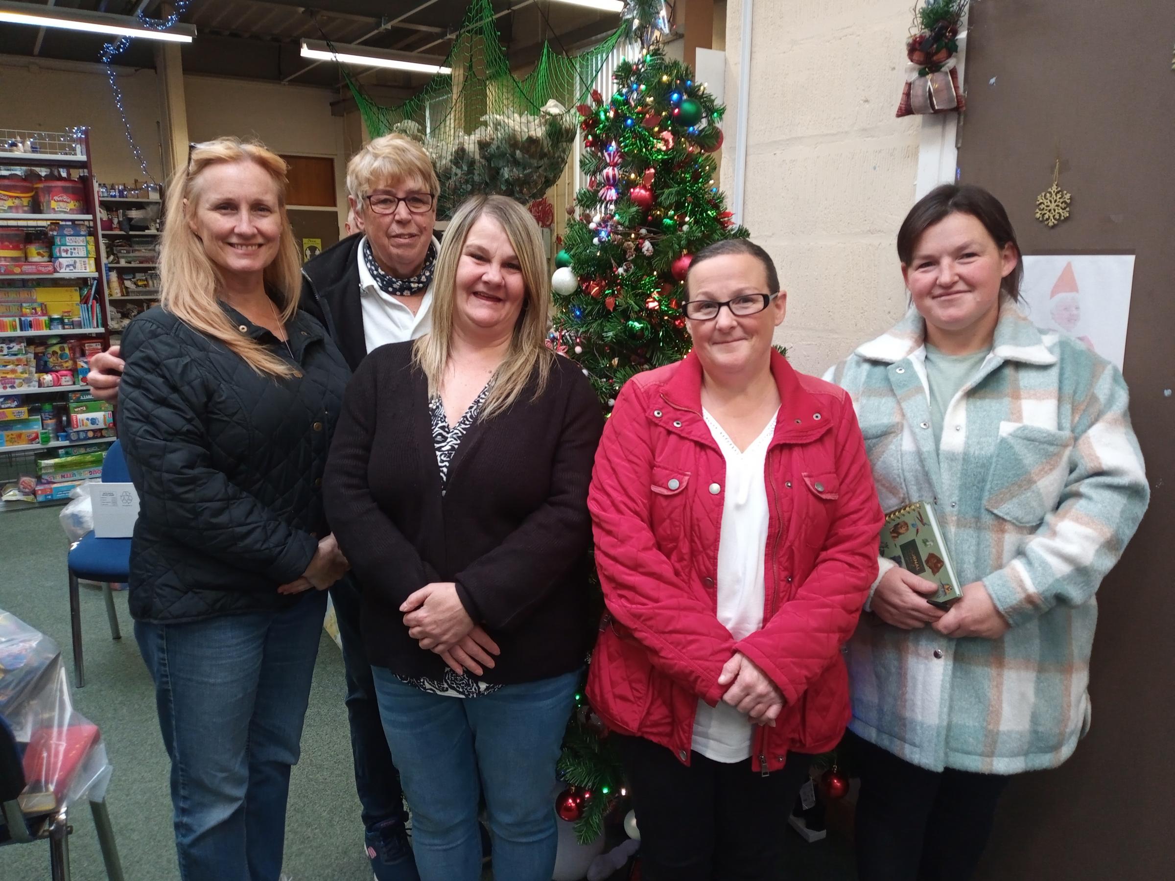 North Wales Superkids volunteers and trustees: Cllr Gillian Brockley, Trish Flynn, Donna Owens, Jackie Storey and daughter Jade Storey.