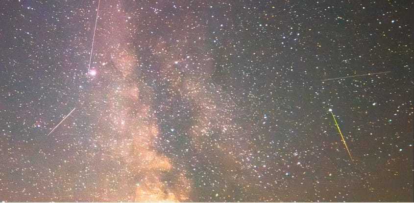 Photos of Perseid meteor shower above Denbigh Moors at the weekend. Photos by Mike Nawikas.