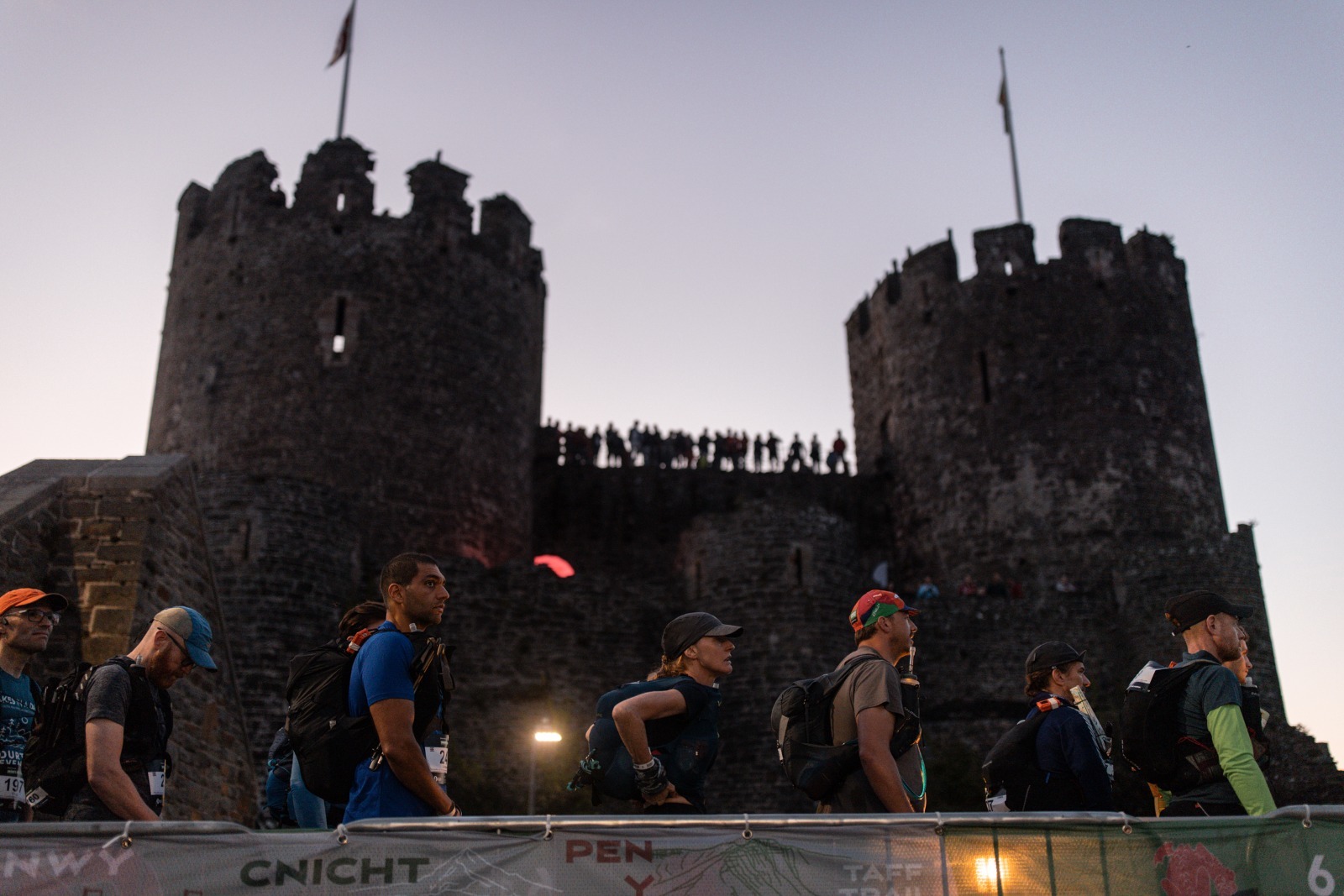 Heading to Conwy Castle. Photo: Montane Dragons Back Race | No Limits Photography