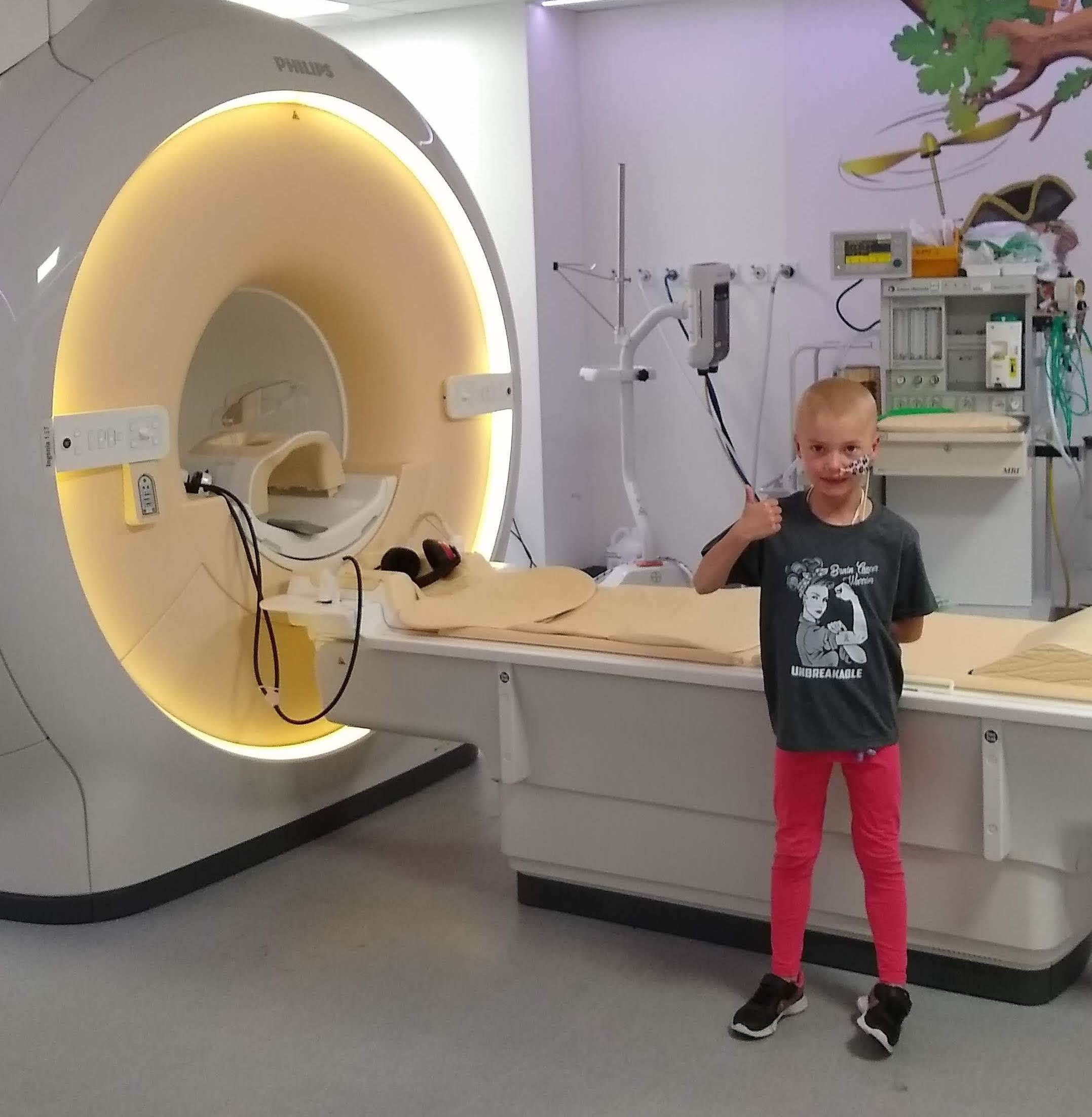 Indeg at Alder Hey having her first MRI. SWNS