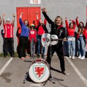 A scene from 'The Red Wall of Cymru' official video. Picture: FAW