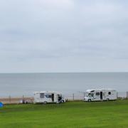 Campervans parked in Rhyl on the morning of Tuesday, August 24