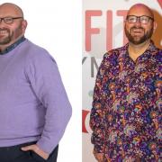 Then and now – fighting fit, Sion Huw Davies, a weight loss star of S4C’s Ffit Cymru.