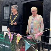 The opening of Ruthin Open Doors with mayor Cllr Menna Jones and deputy mayor, Cllr Anne Roberts. Picture: Fiona Gale