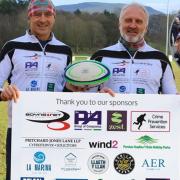 Rob Boyns (left) with Steve Morgan and, inset, Rob Wainwright and Doddie Weir