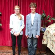 WINNERS: Bethan Guiver and Nathaniel Reed. Picture: Denbigh Rotary Club