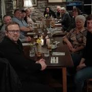 Vale of Llangollen Rotary Club and Rotary community team members enjoying an inaugural meal at the Corn Mill in Llangollen.