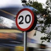 Library image of a 20mph sign.
