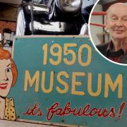 1950 Museum in Denbigh sign and inset, Sparrow Harrison